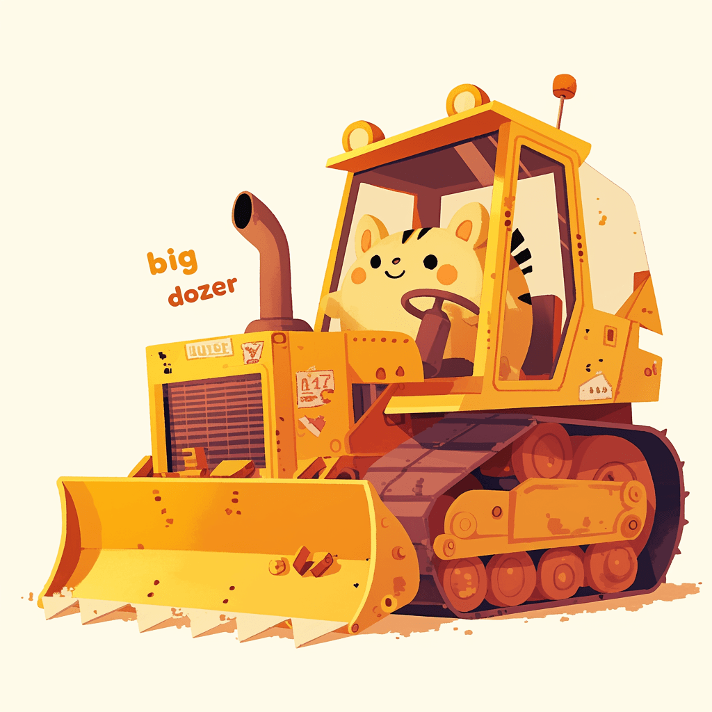 Bulldozer original repeating artwork