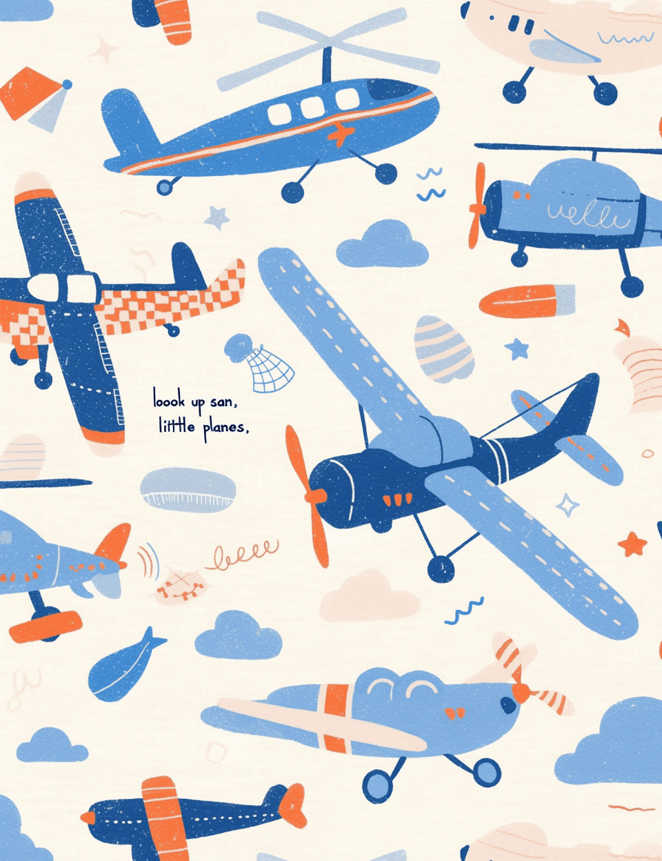 Airplane 237 original repeating artwork