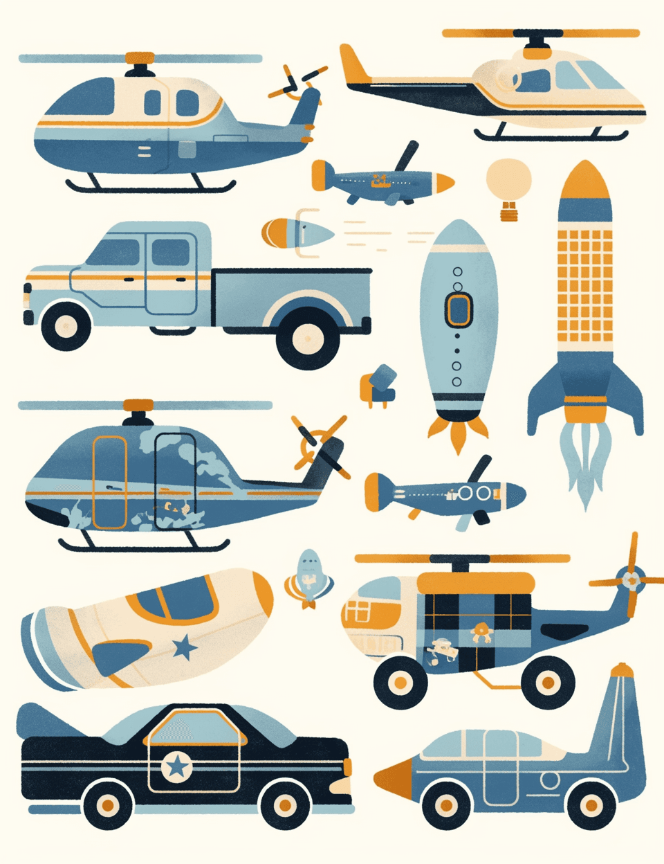 Airplane 282 original repeating artwork