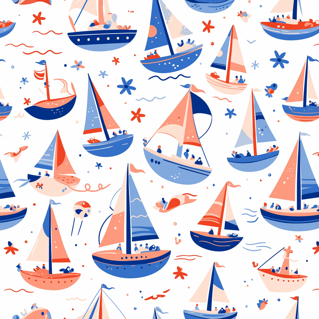 Boat Collective original repeating artwork