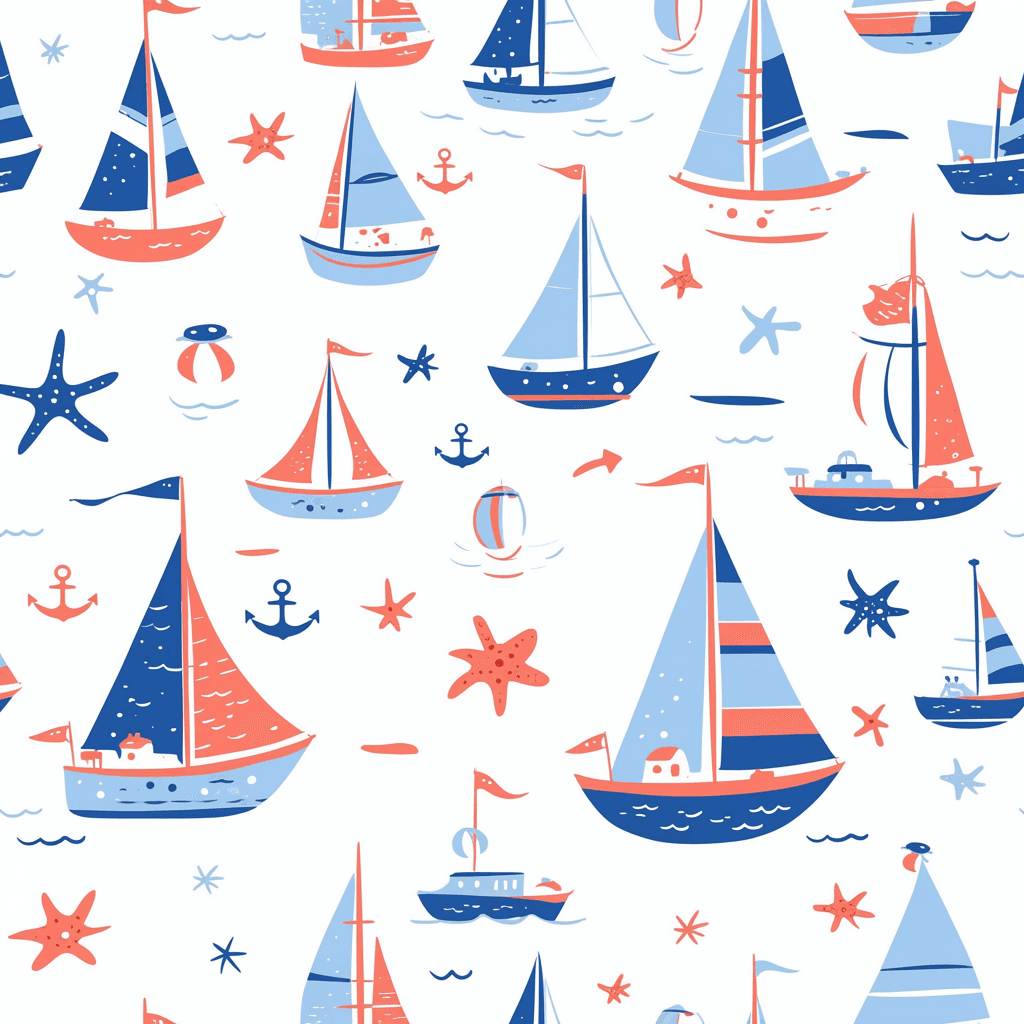 Boat Fizz original repeating artwork