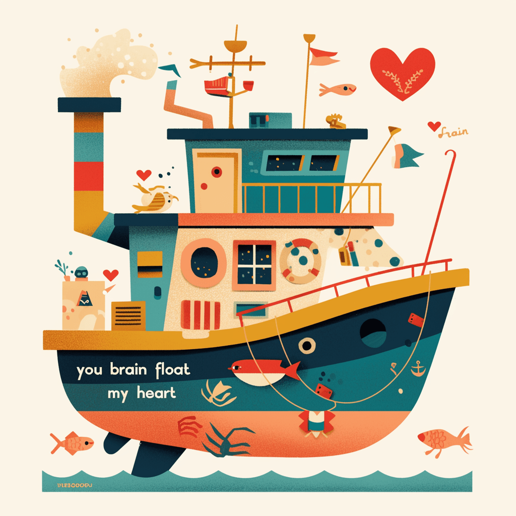 Boat Shine original repeating artwork