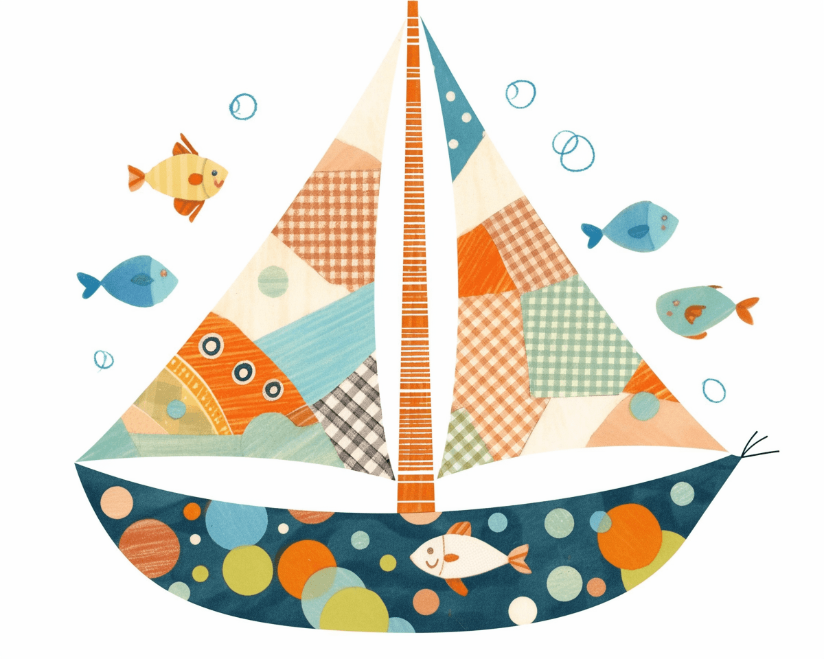 Boat Glow original repeating artwork