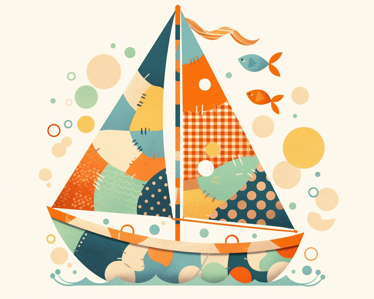 Boat Zip original repeating artwork