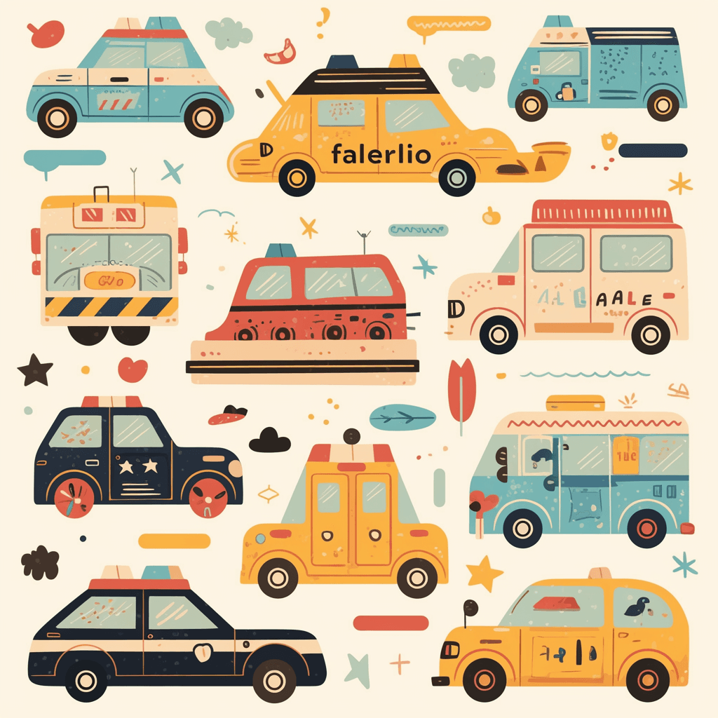 Car 654 original repeating artwork