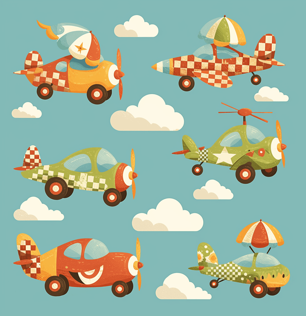Airplane 234 original repeating artwork