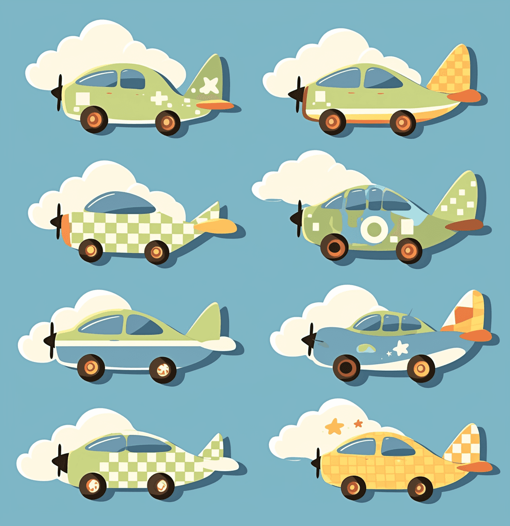 Airplane 225 original repeating artwork