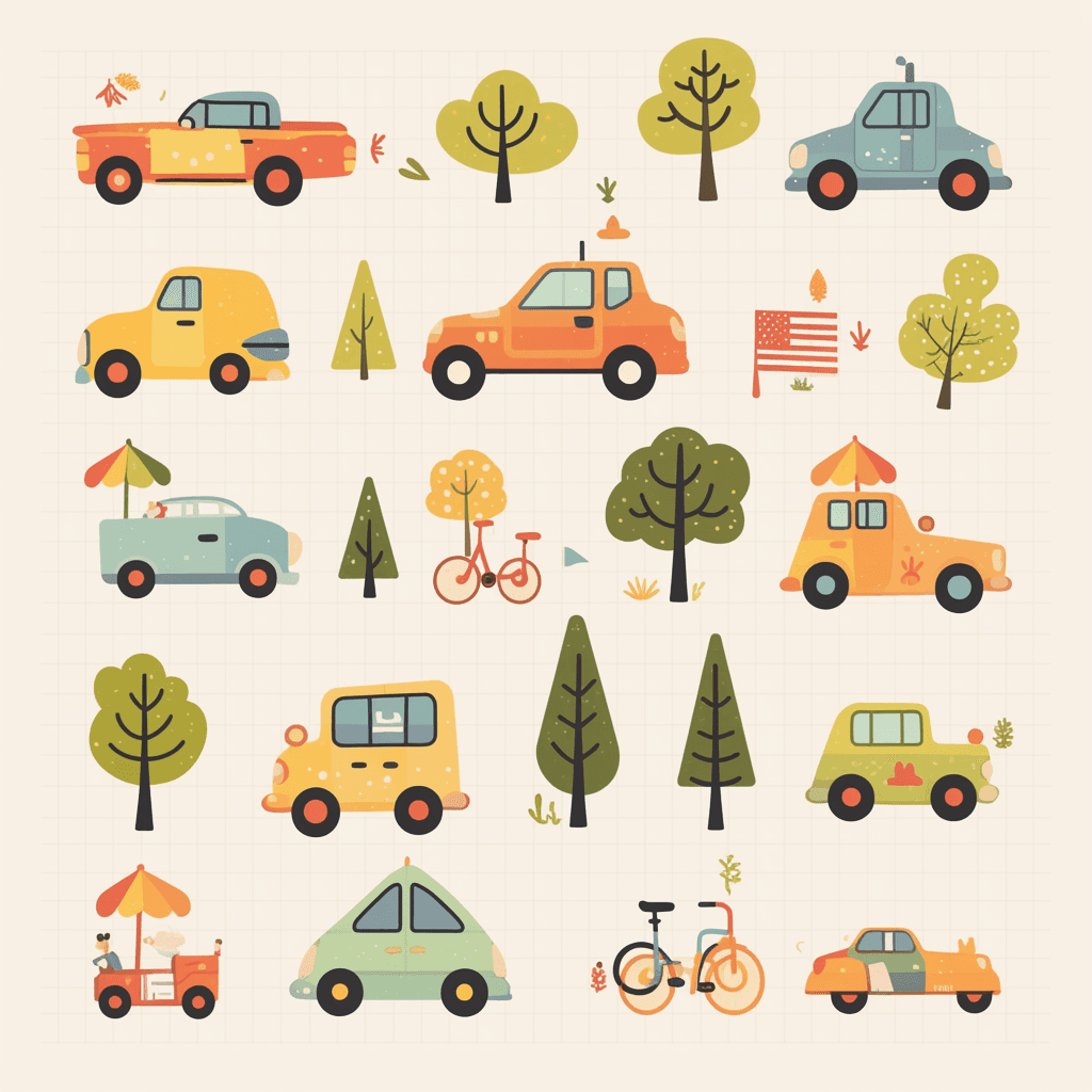 Car 734 original repeating artwork