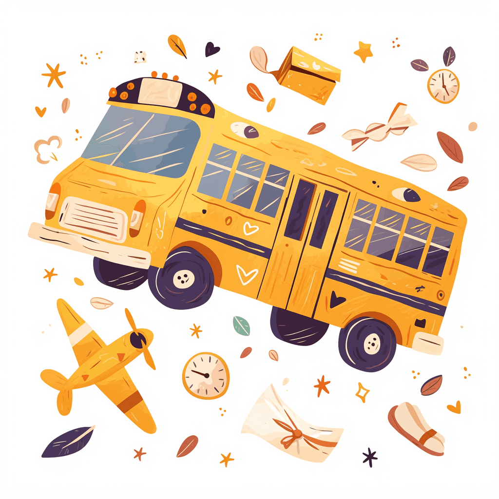 City Bus Carnival original repeating artwork