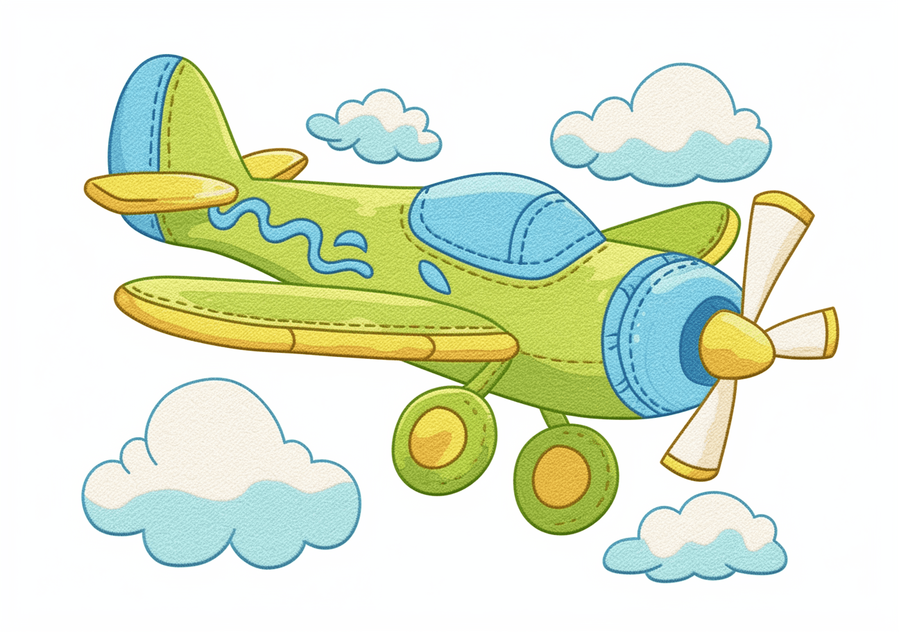 Airplane 210 original repeating artwork