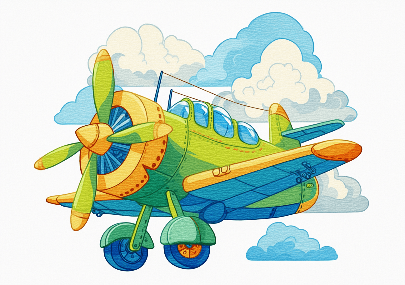Airplane 233 original repeating artwork