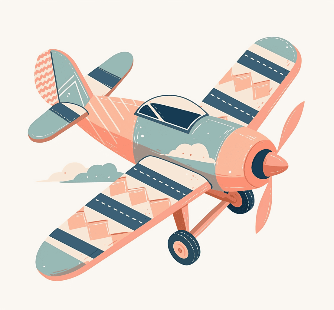 Airplane 195 original repeating artwork