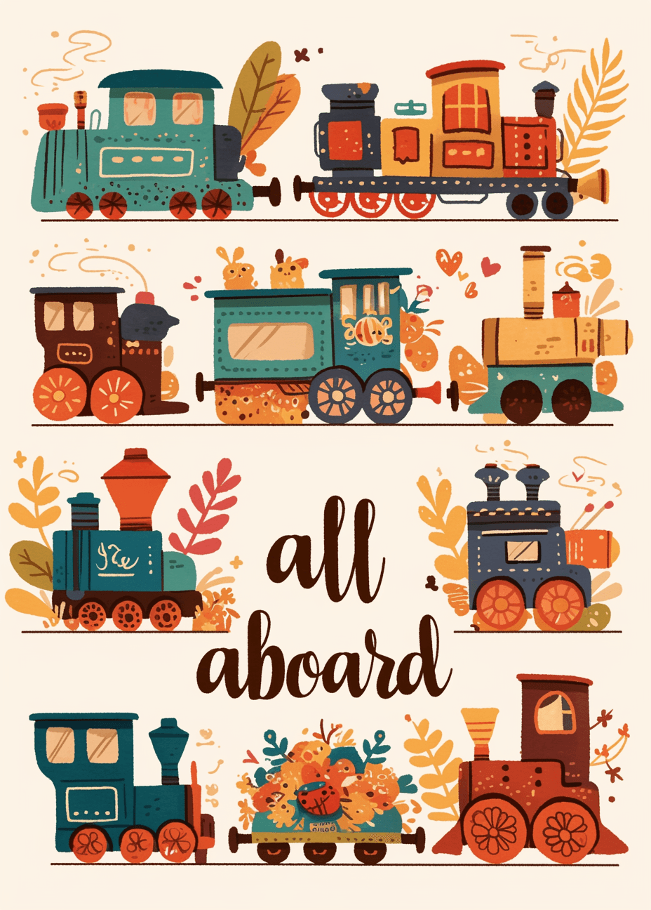 Train Twilight original repeating artwork