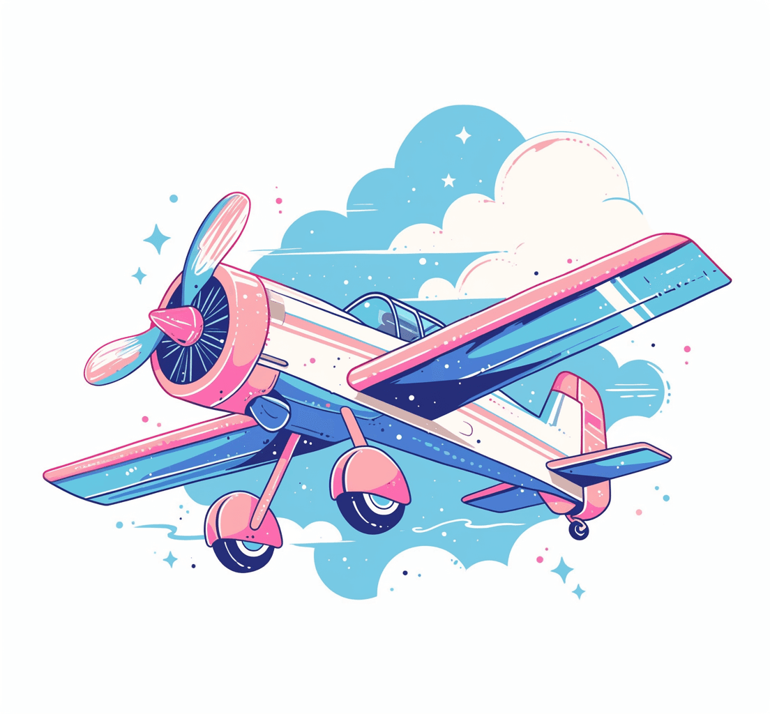Airplane 230 original repeating artwork