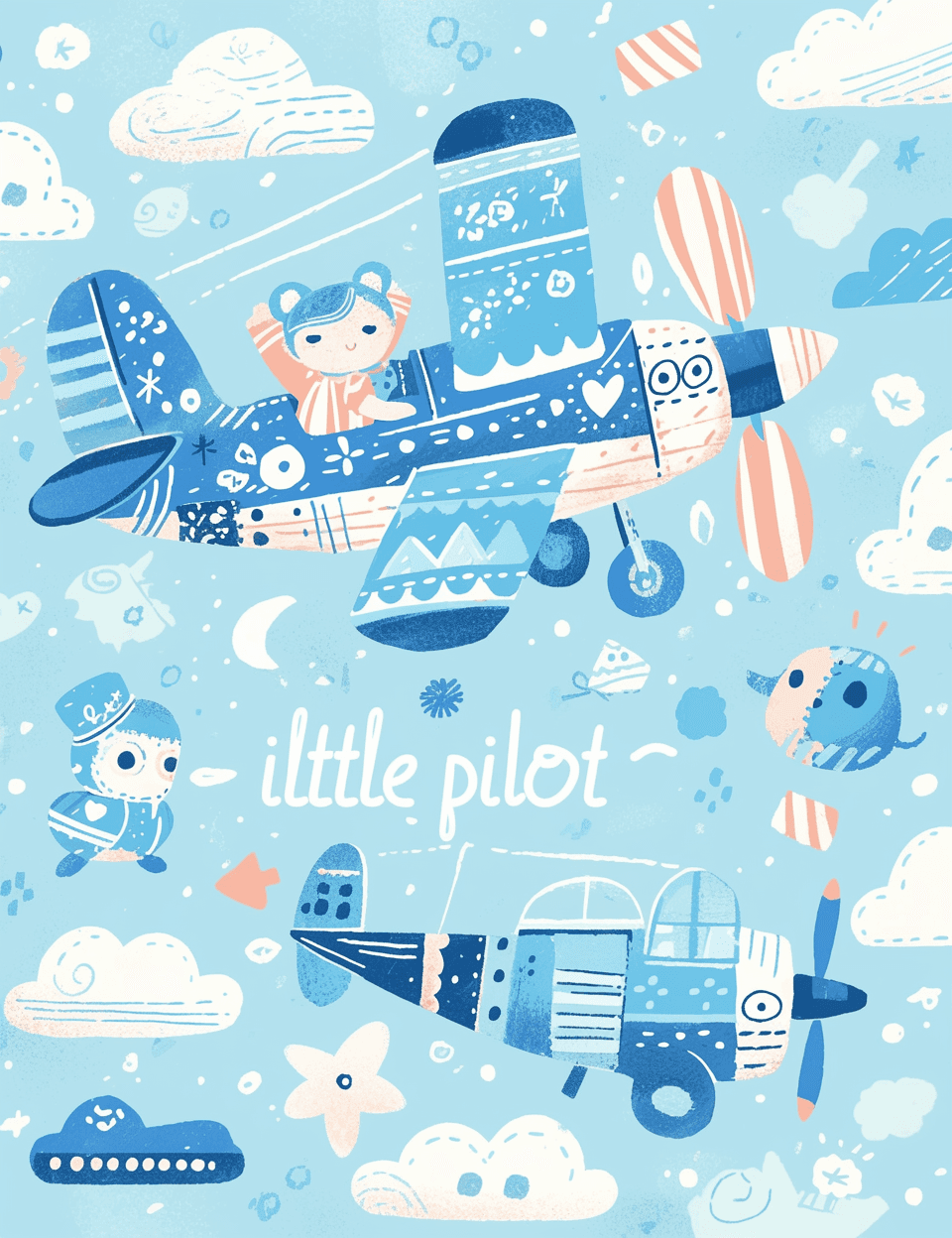 Airplane 208 original repeating artwork