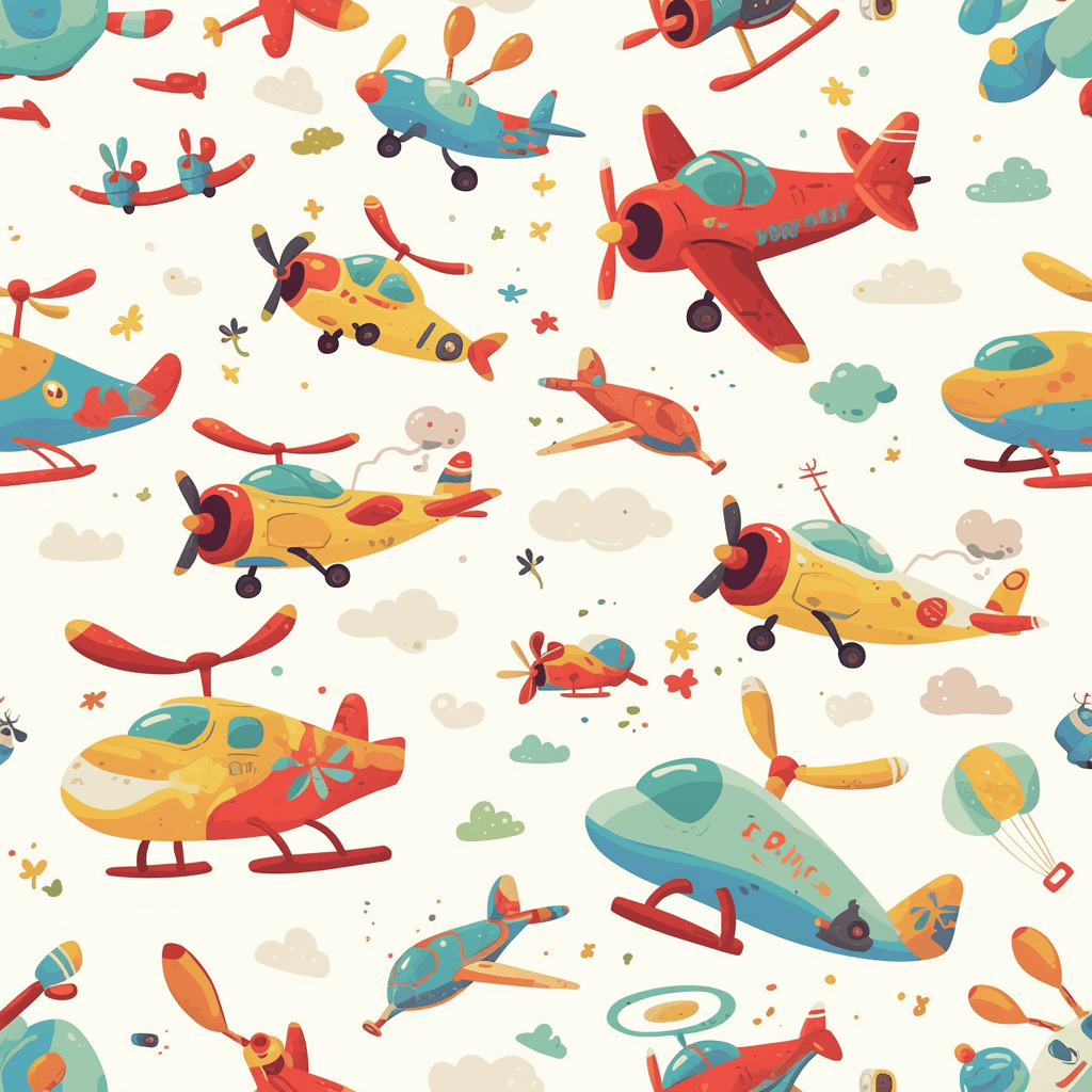 Airplane 264 original repeating artwork