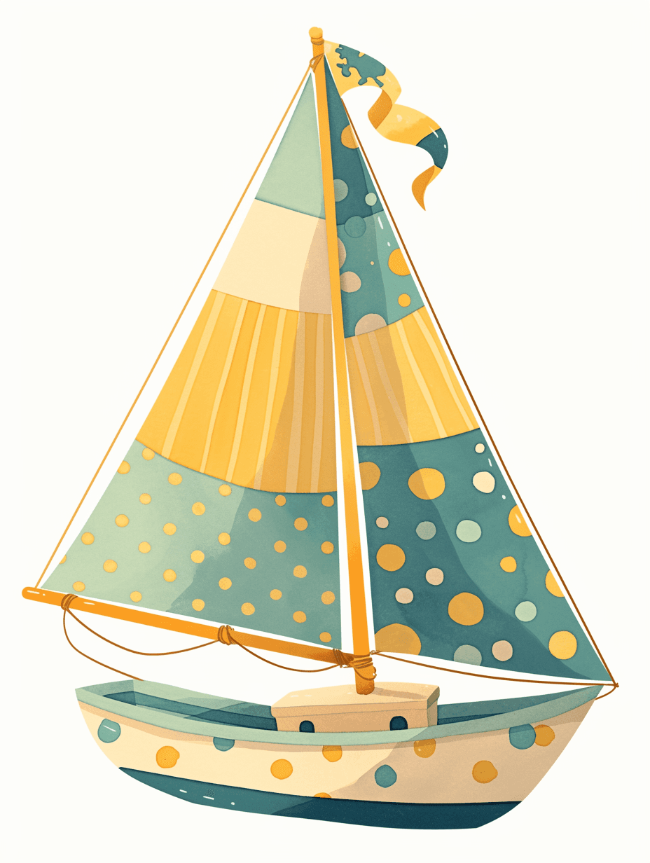 Sailboat Zoom original repeating artwork