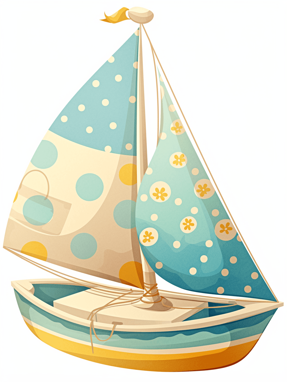 Sailboat Zip original repeating artwork