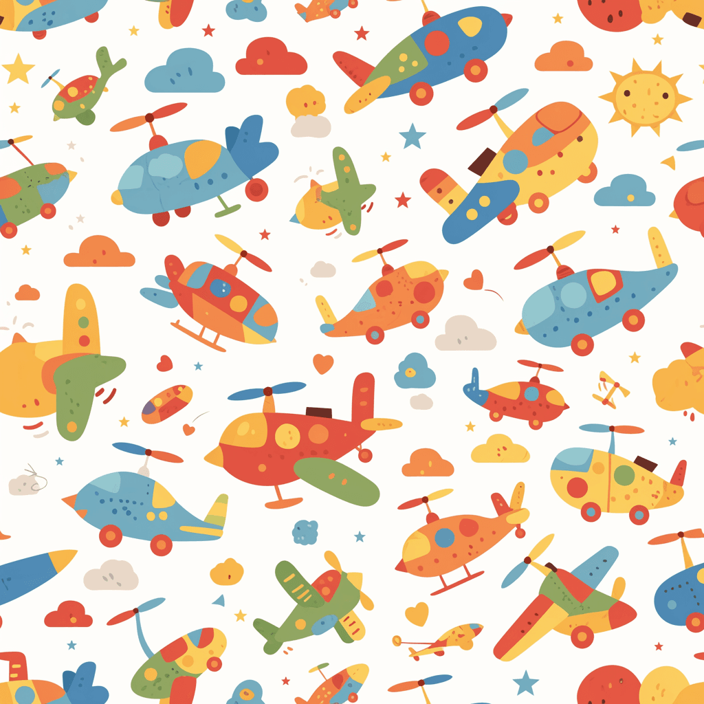 Airplane 134 original repeating artwork