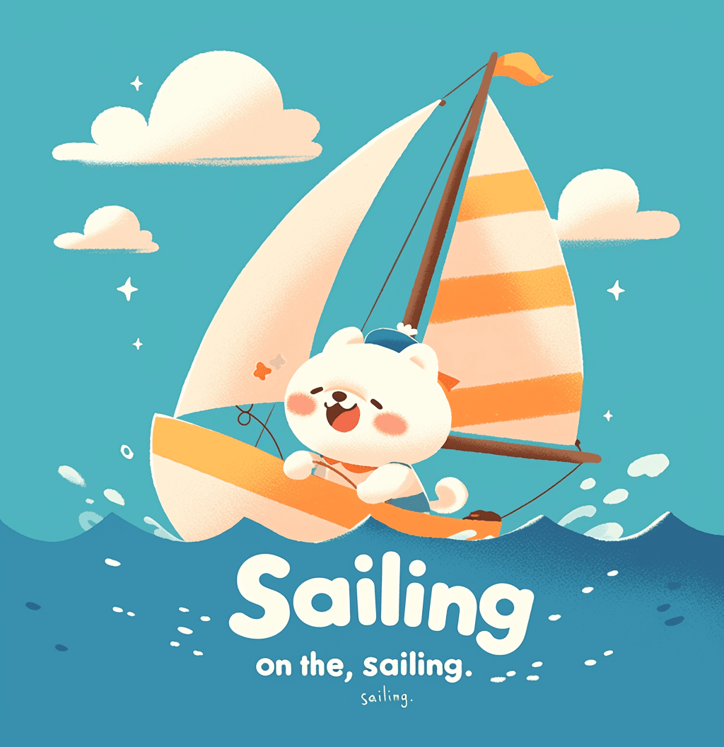 Sailboat Buzz original repeating artwork