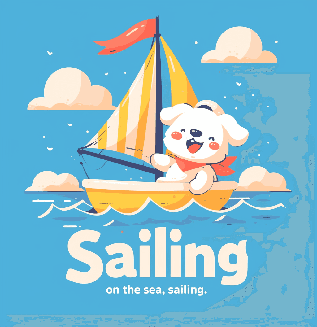 Sailboat Groove original repeating artwork