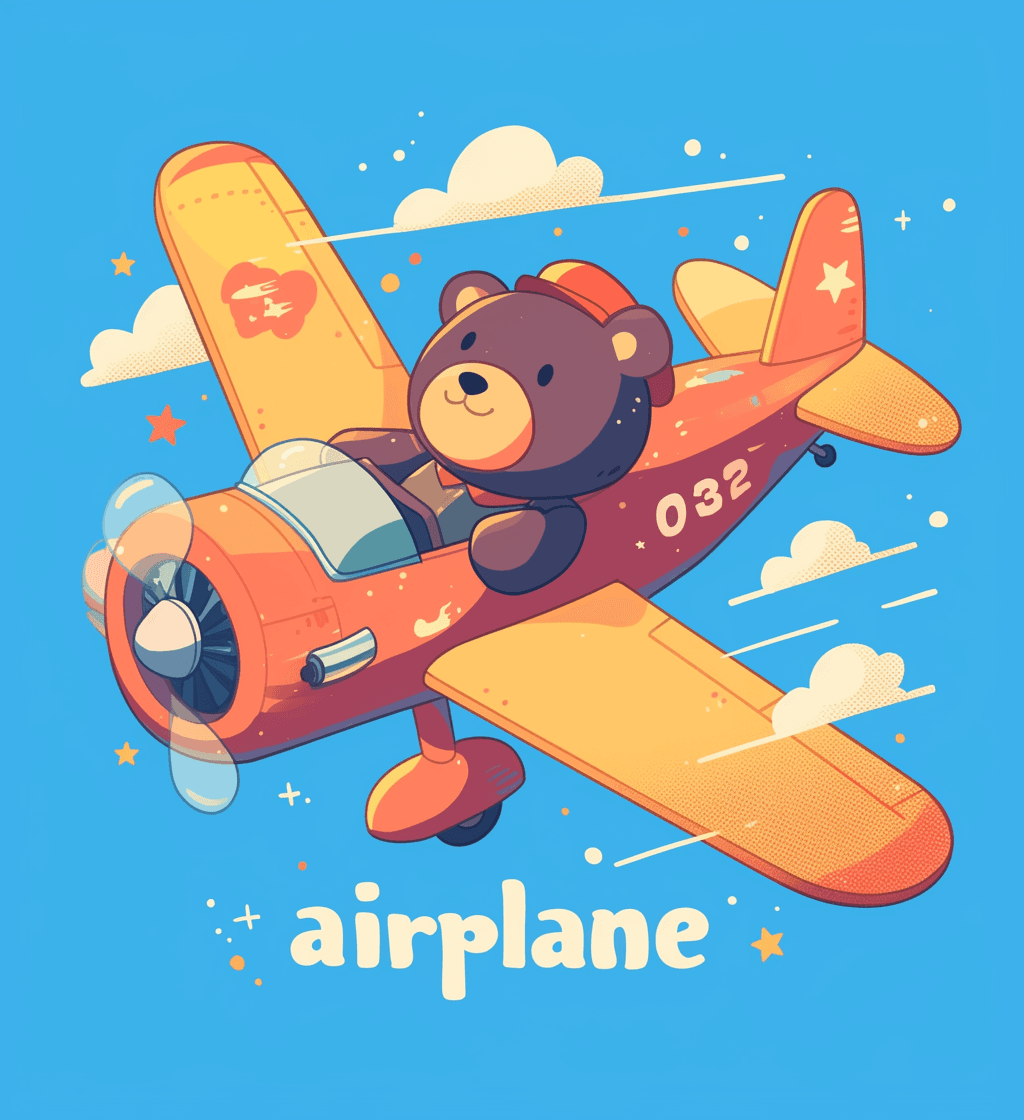 Airplane 206 original repeating artwork