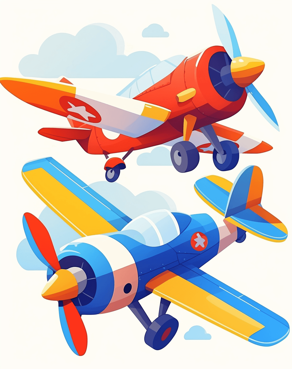 Airplane 205 original repeating artwork