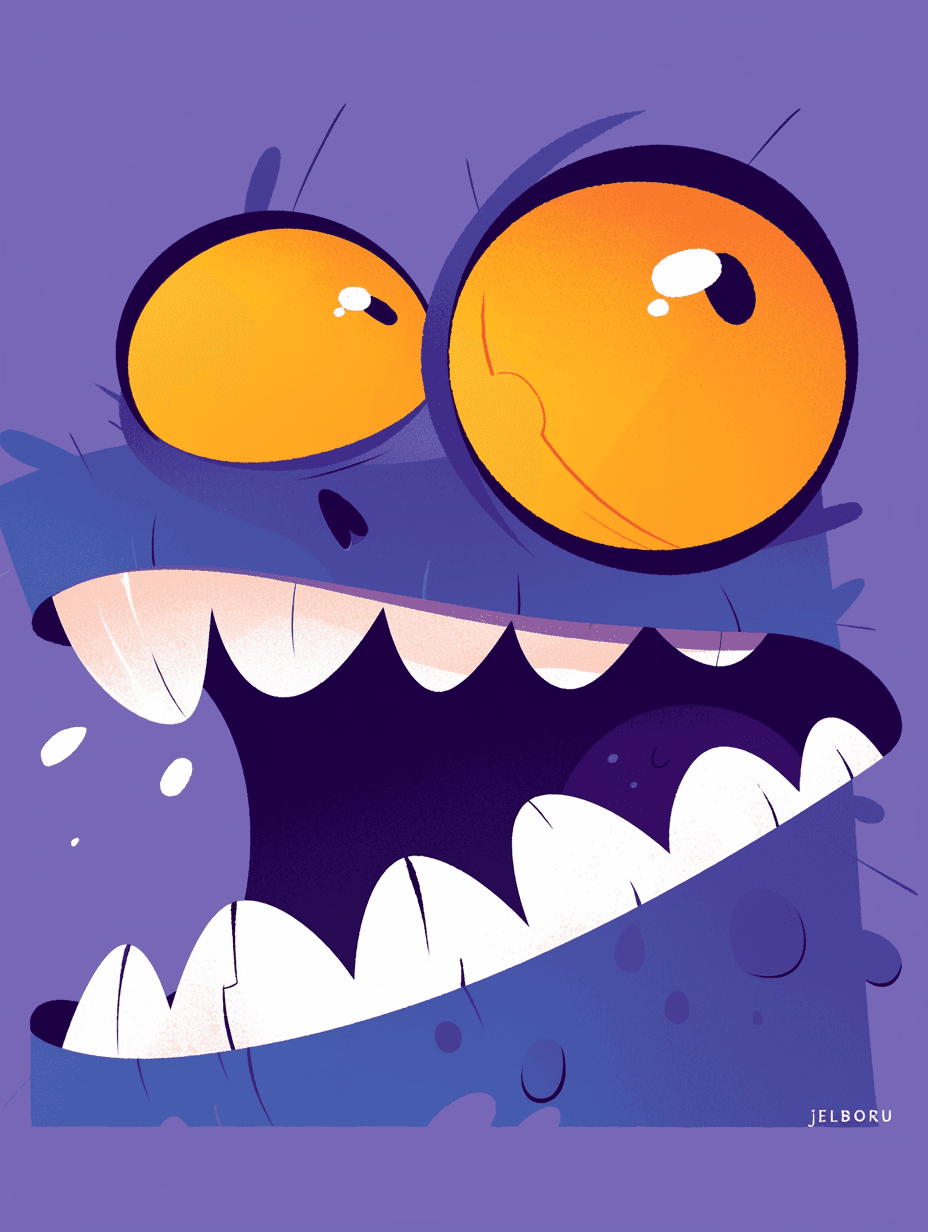 Fun Monster Flow original repeating artwork
