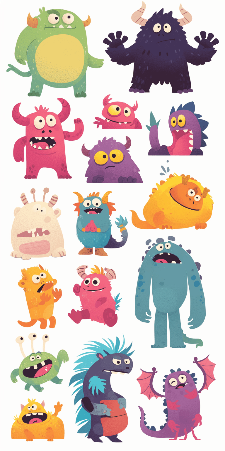 Fun Monster 013 original repeating artwork