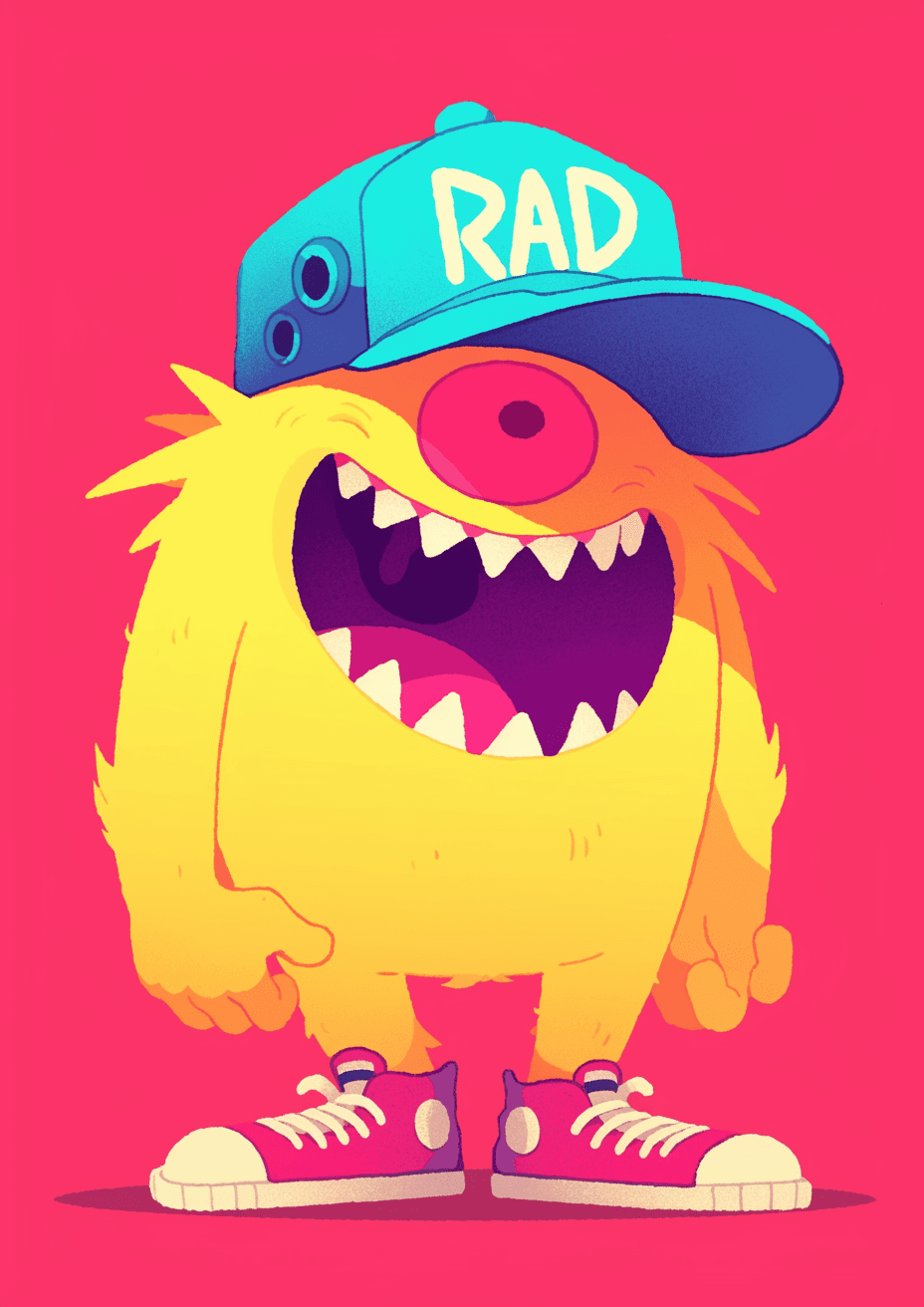 Fun Monster North original repeating artwork