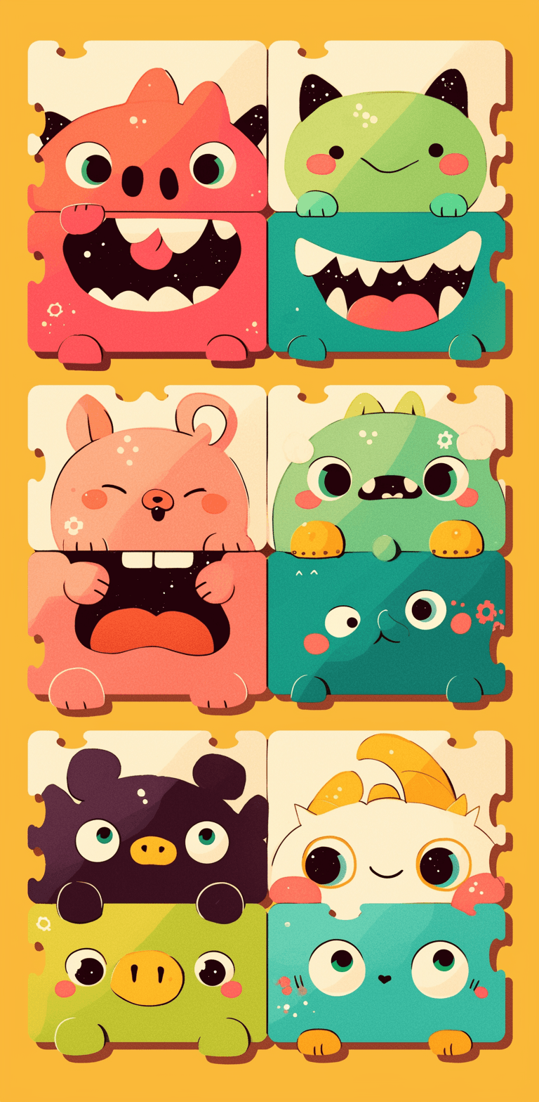 Fun Monster 032 original repeating artwork