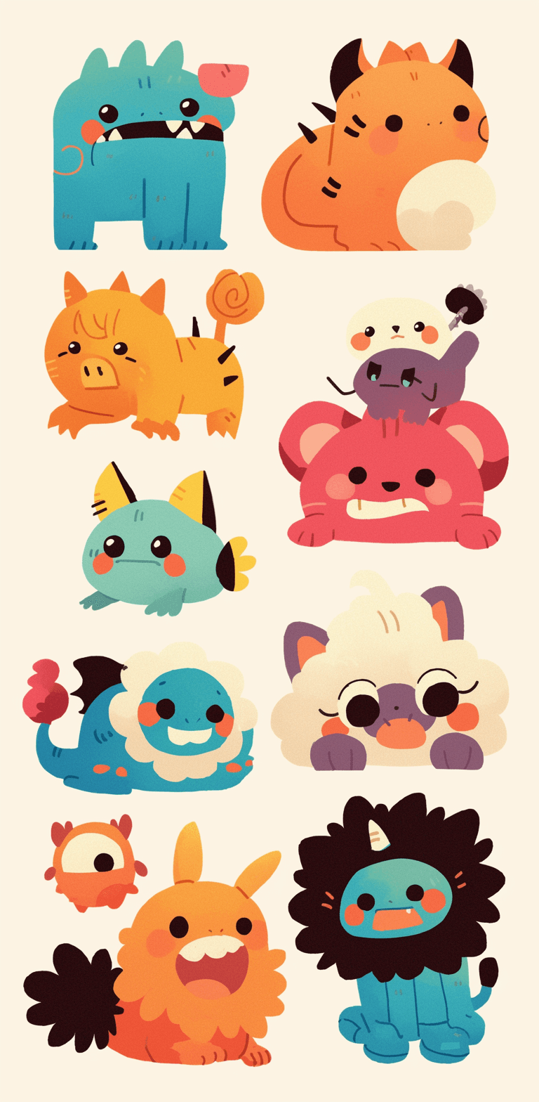 Fun Monster Route original repeating artwork