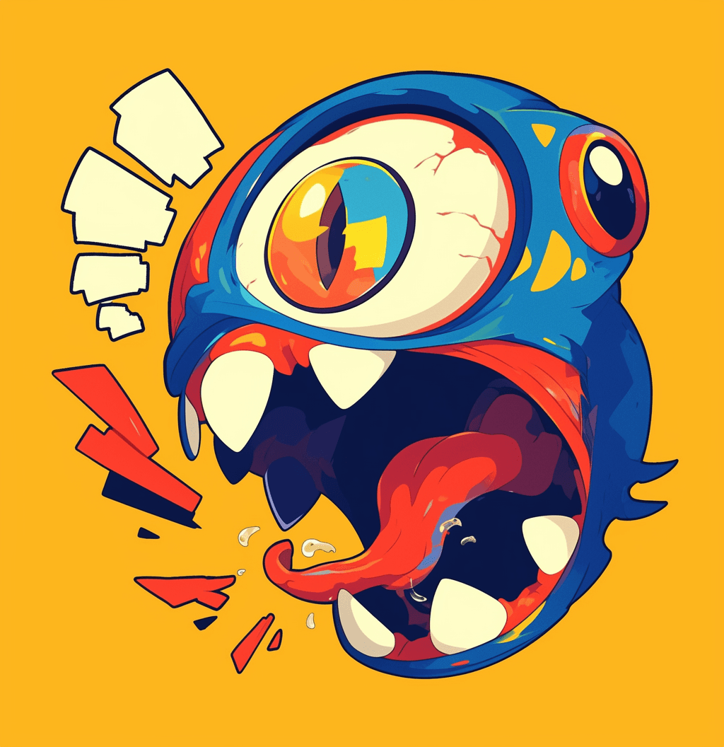 Fun Monster 007 original repeating artwork