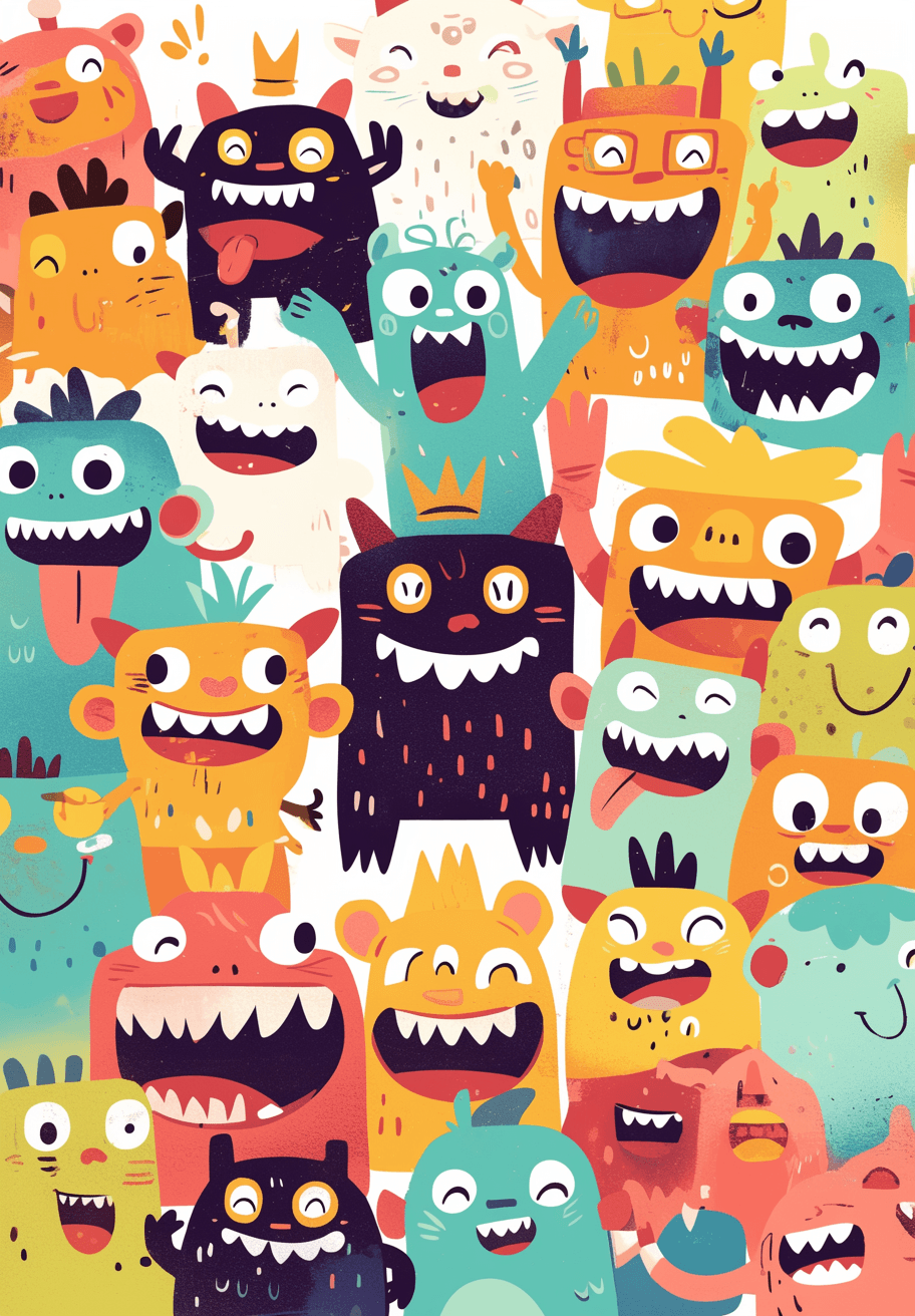 Fun Monster Rest original repeating artwork