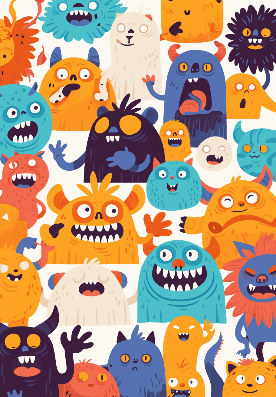 Fun Monster 018 original repeating artwork
