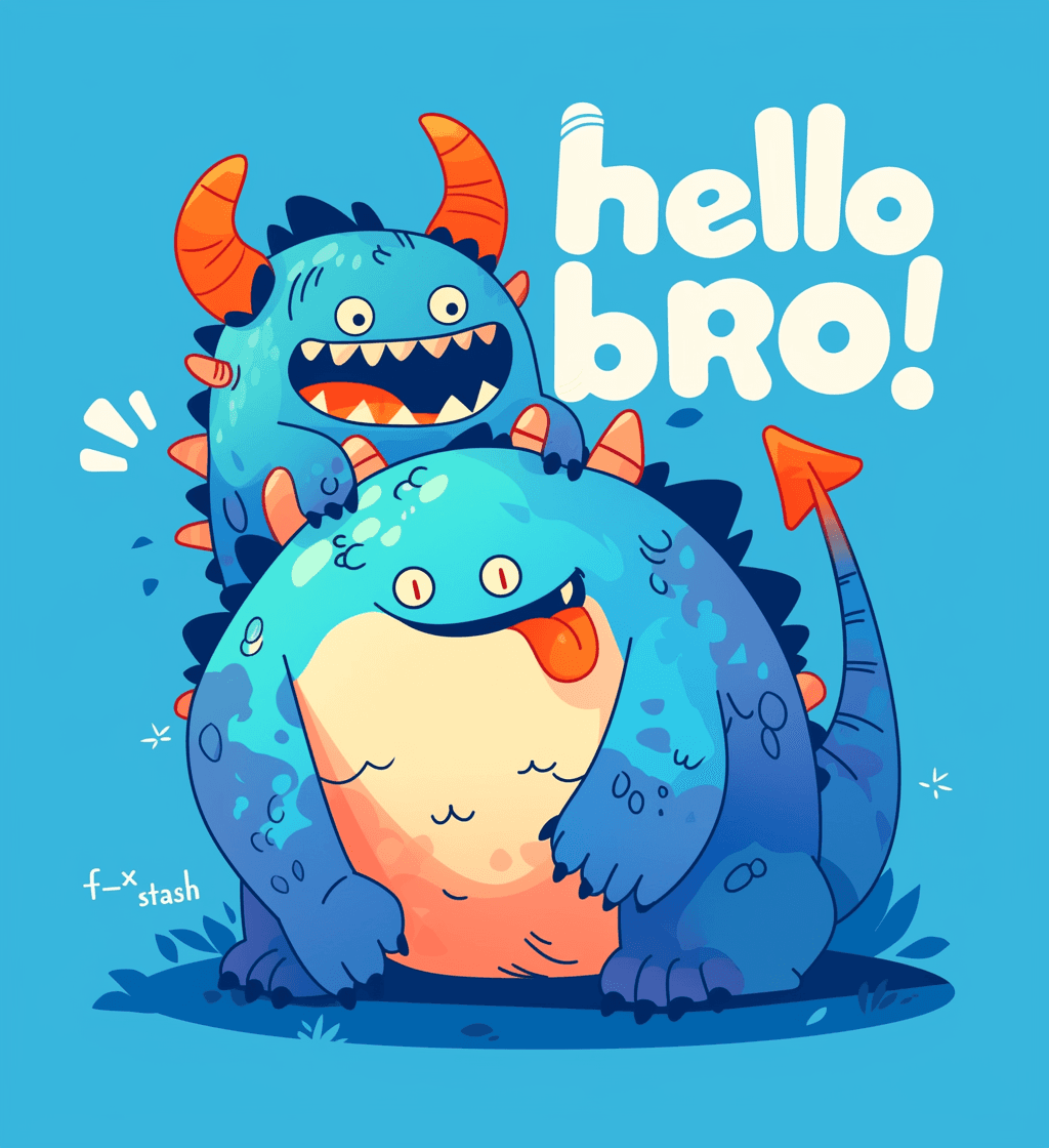 Fun Monster Summit original repeating artwork