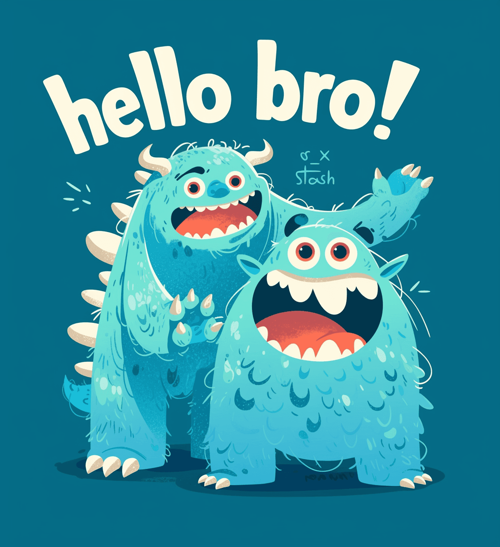 Fun Monster 005 original repeating artwork