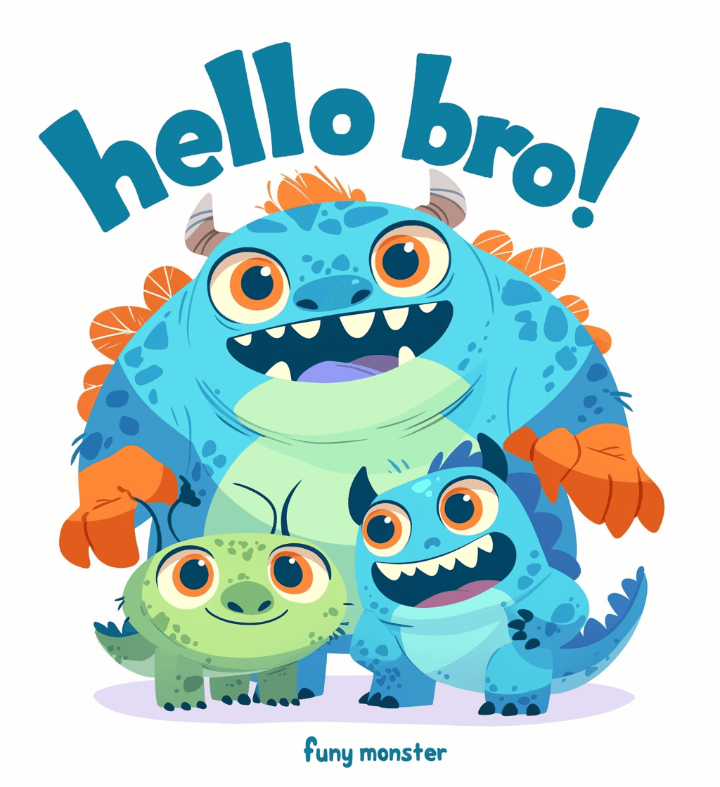 Funny Monster 014 original repeating artwork
