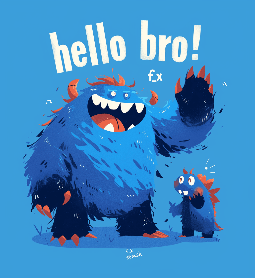 Fun Monster 028 original repeating artwork