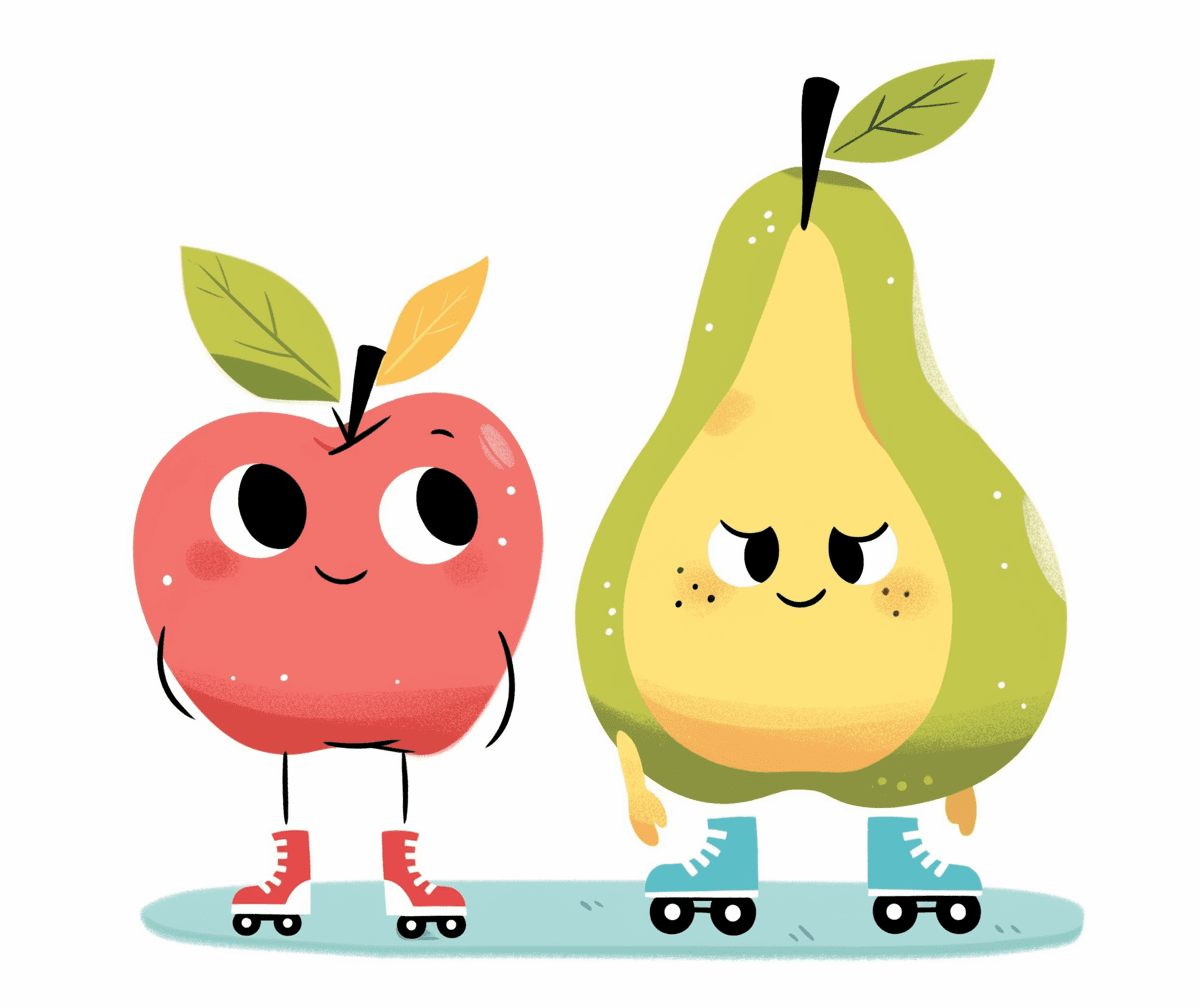 Quirky Fruit Collective original repeating artwork
