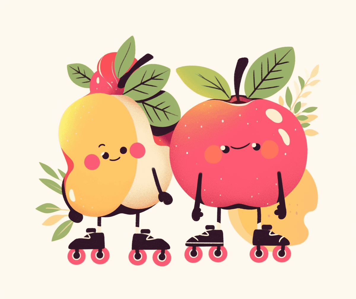 Quirky Fruit Pop original repeating artwork