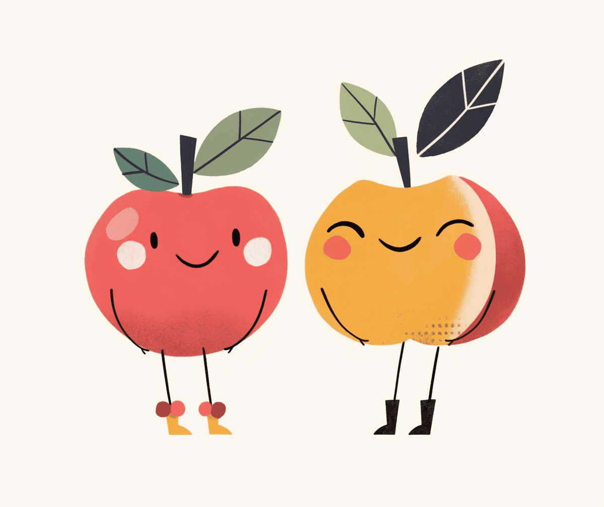 Quirky Fruit Party original repeating artwork