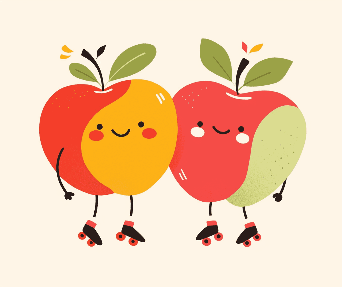 Quirky Fruit Show original repeating artwork