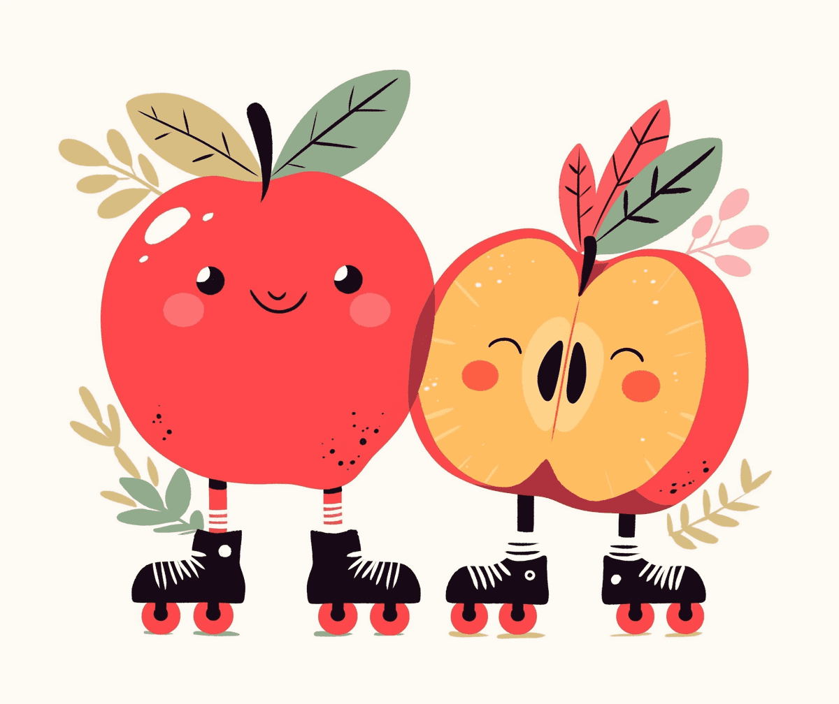 Quirky Fruit Fair original repeating artwork