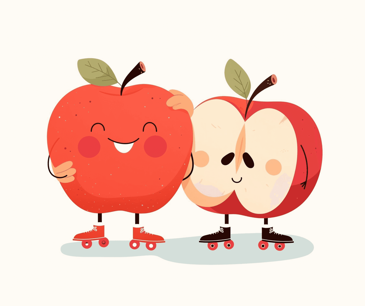 Quirky Fruit Pals original repeating artwork