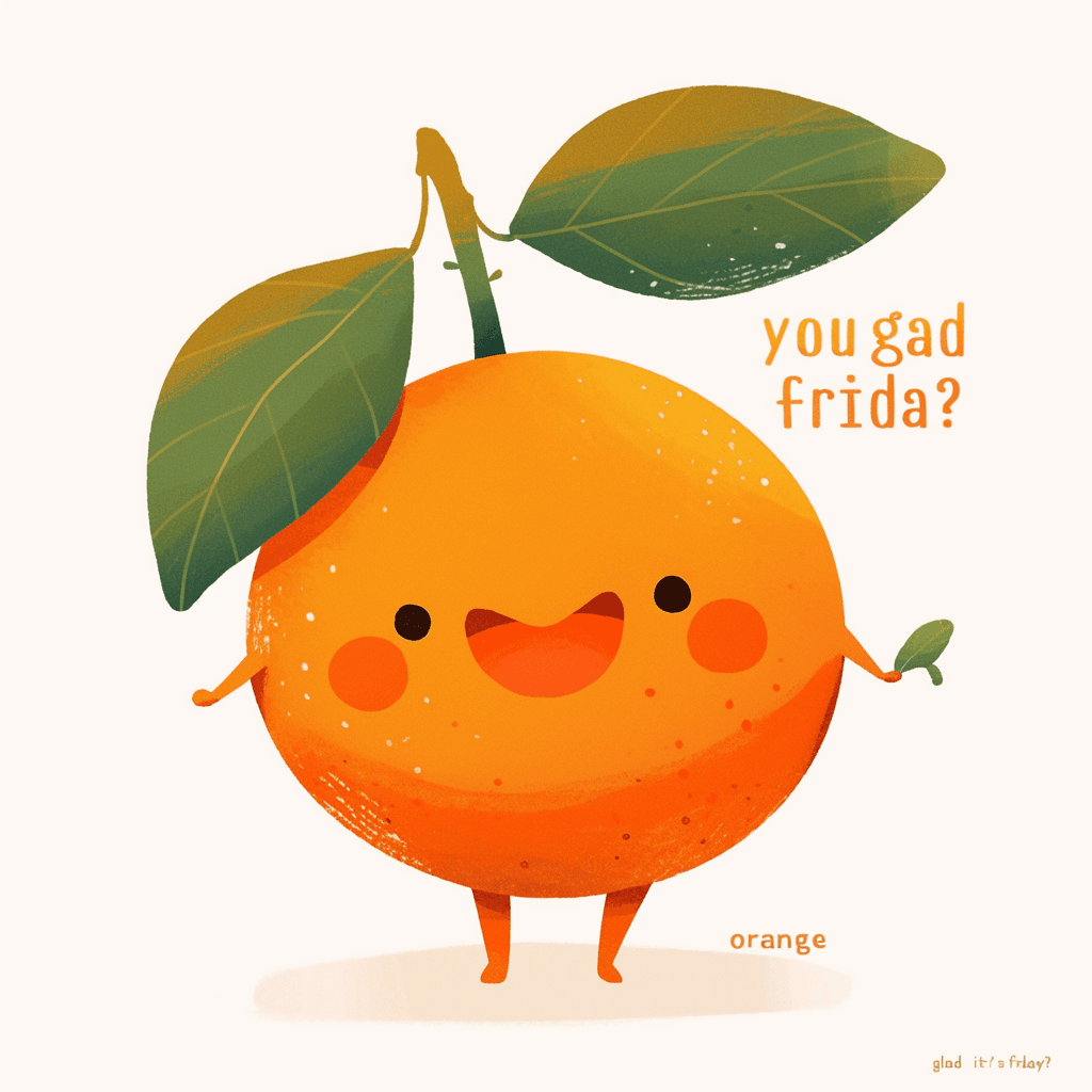 Quirky Orange Team original repeating artwork