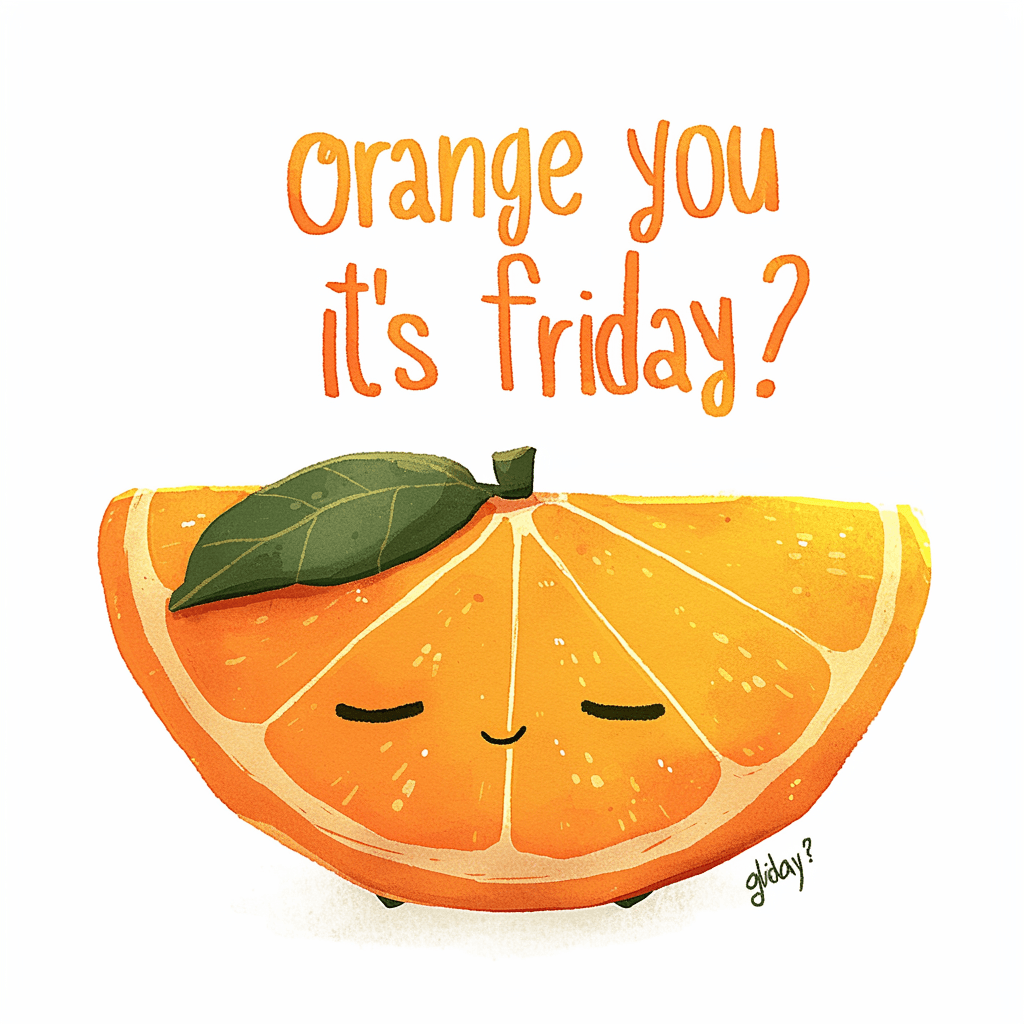 Quirky Orange original repeating artwork