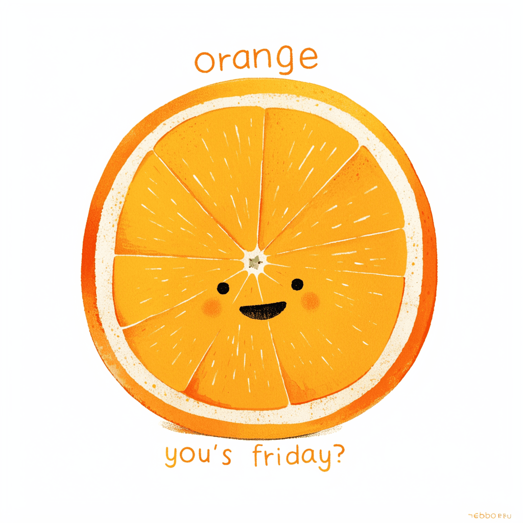 Quirky Orange Crew original repeating artwork