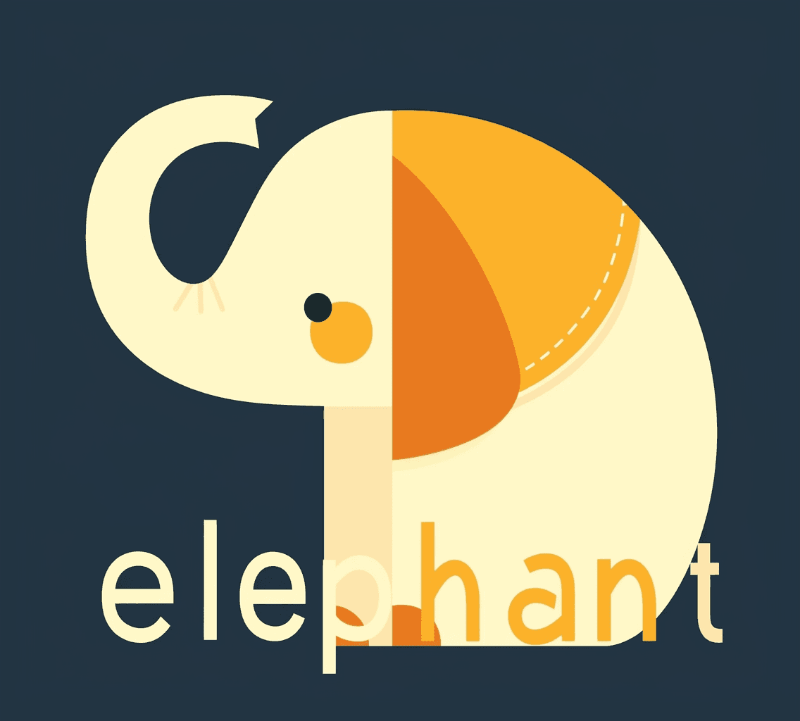 Elephant Moonlit original repeating artwork