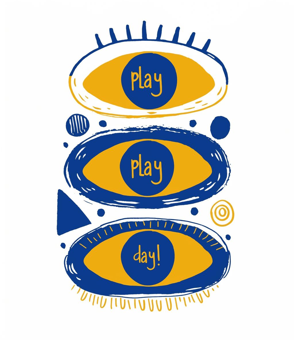 Quirky Eye Pop original repeating artwork